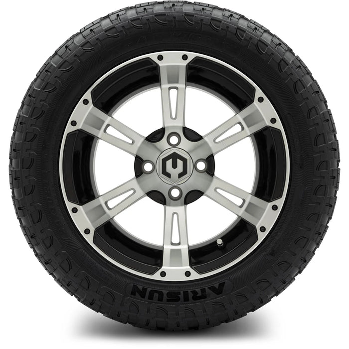MODZ 14" Ambush Machined Black Wheels & Off-Road Tires Combo