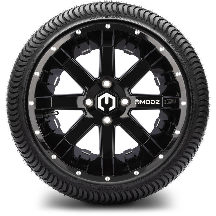 MODZ 14' Assault Glossy Black - Tire and Wheel Combo