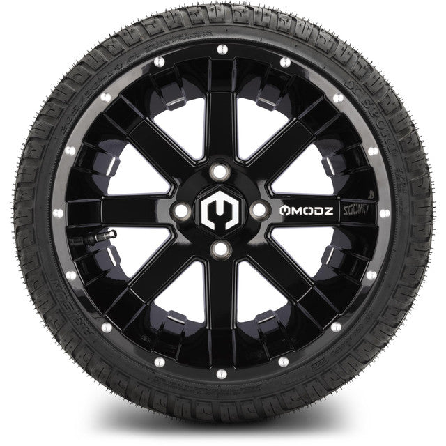 MODZ 14' Assault Glossy Black - Tire and Wheel Combo