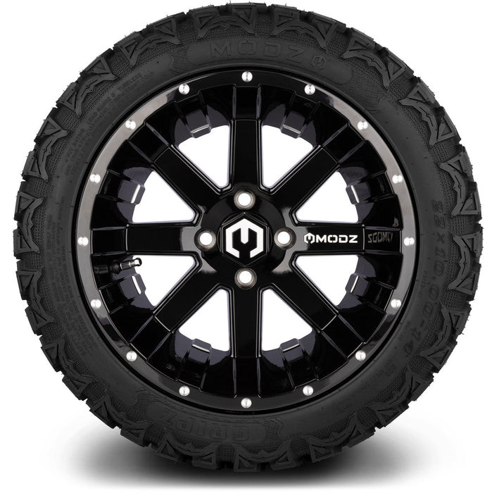 MODZ 14' Assault Glossy Black - Tire and Wheel Combo