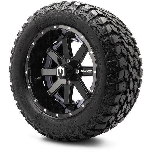 MODZ 14' Assault Glossy Black - Tire and Wheel Combo