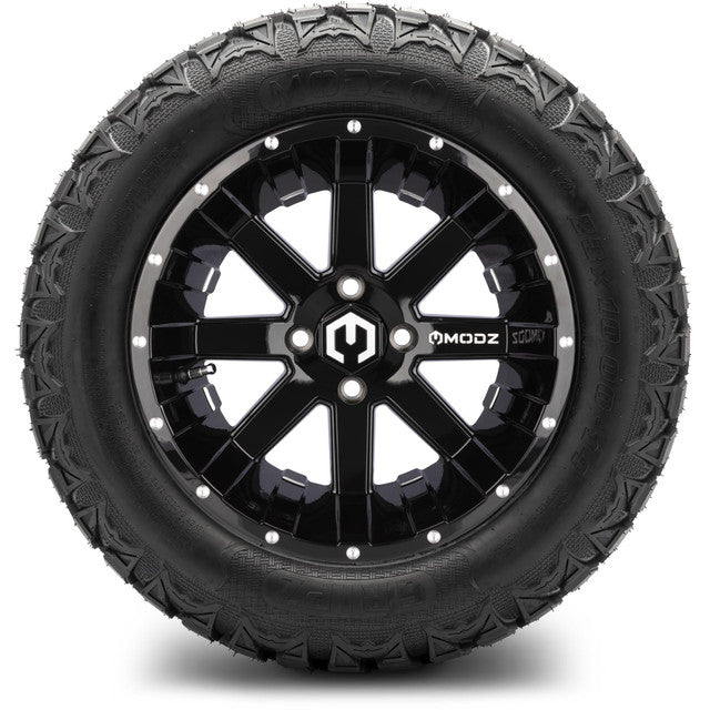 MODZ 14' Assault Glossy Black - Tire and Wheel Combo