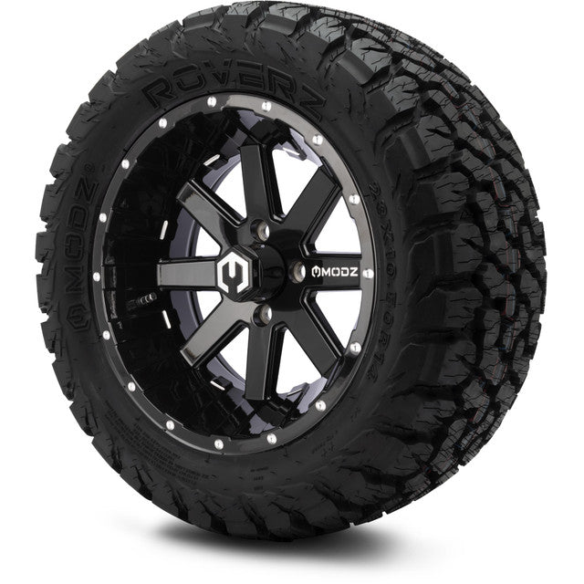 MODZ 14' Assault Glossy Black - Tire and Wheel Combo