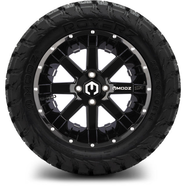 MODZ 14' Assault Glossy Black - Tire and Wheel Combo