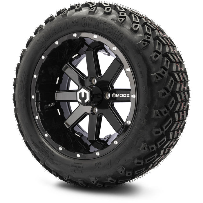 MODZ 14' Assault Glossy Black - Tire and Wheel Combo