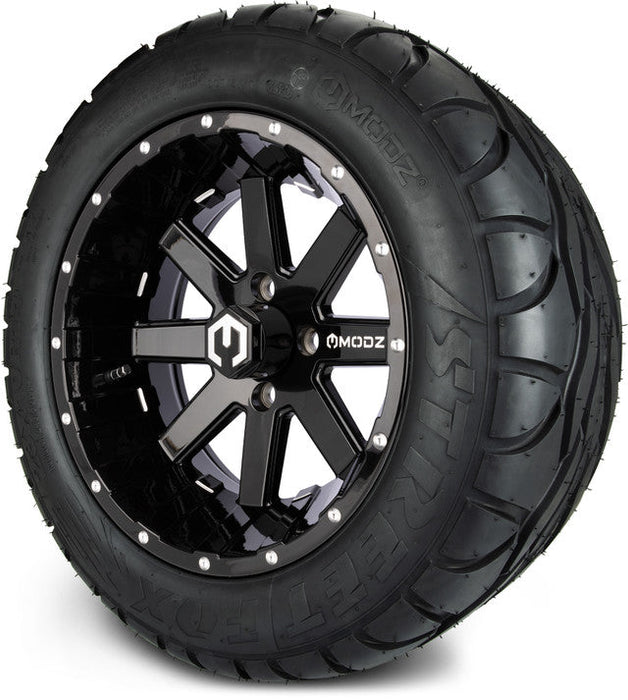 MODZ 14' Assault Glossy Black - Tire and Wheel Combo