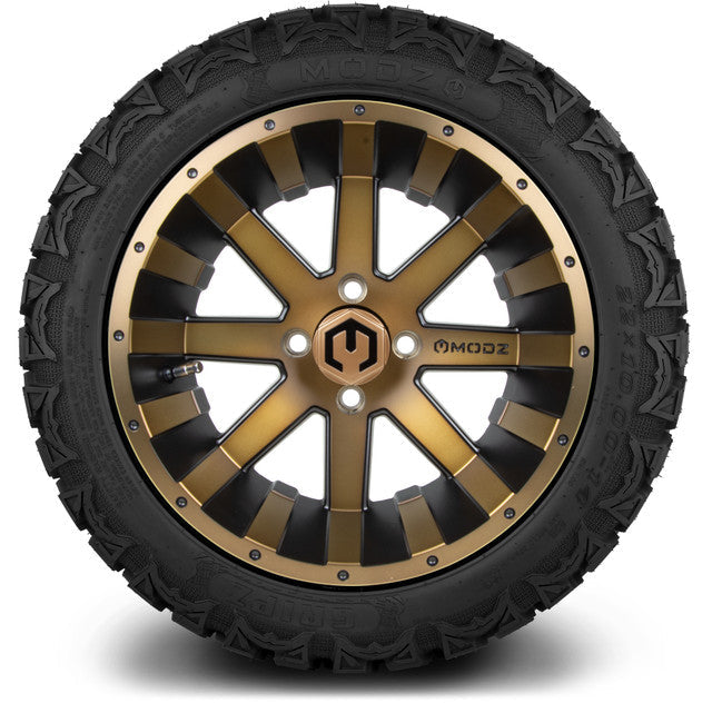MODZ 14' Assault Matte Bronze - Tire and Wheel Combo