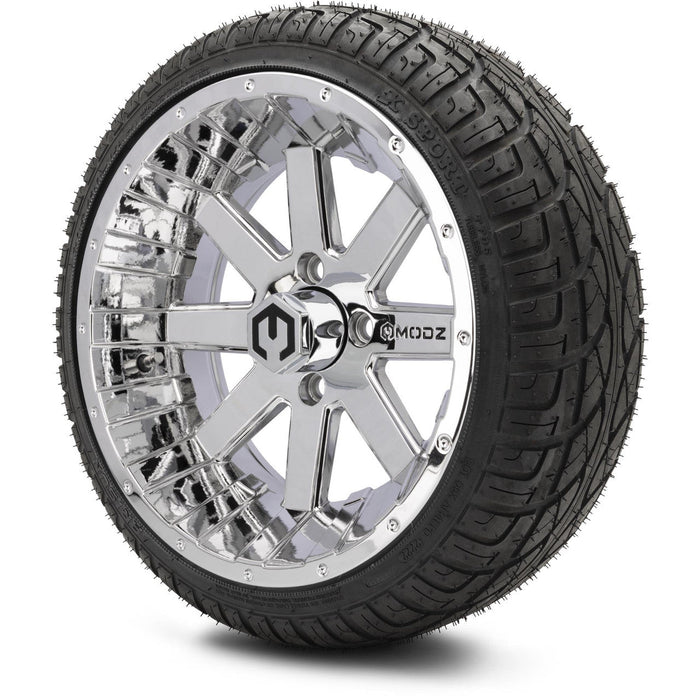 MODZ 14' Assault Chrome - Tire and Wheel Combo