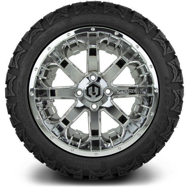 MODZ 14' Assault Chrome - Tire and Wheel Combo