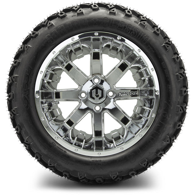 MODZ 14' Assault Chrome - Tire and Wheel Combo