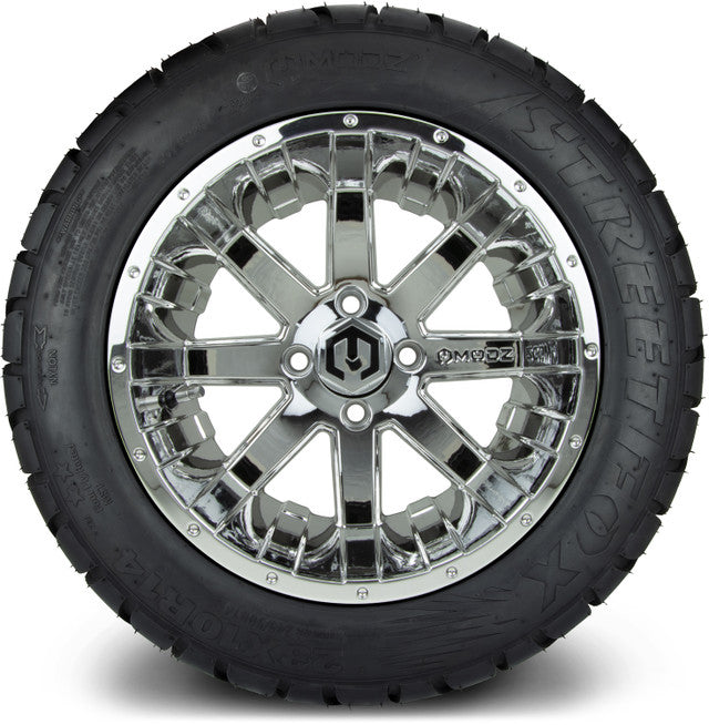 MODZ 14' Assault Chrome - Tire and Wheel Combo