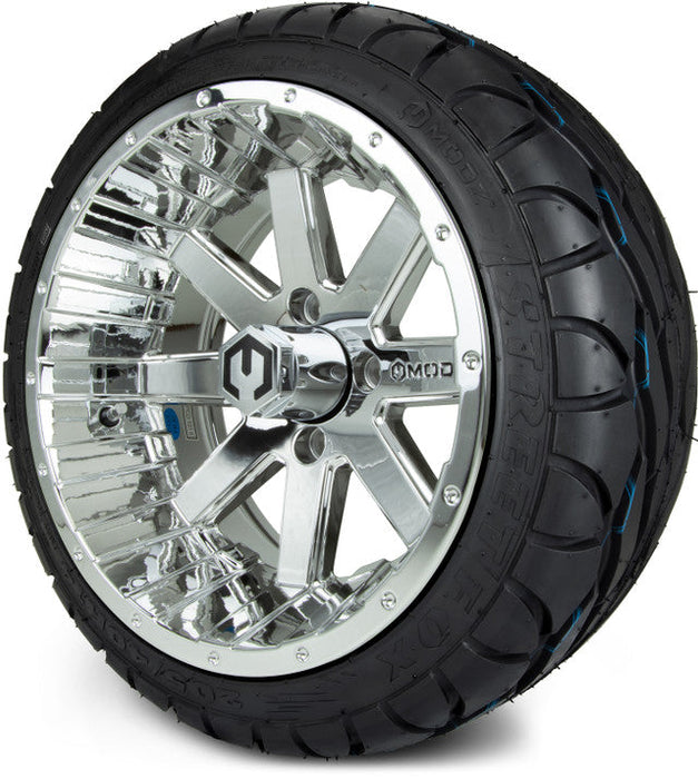 MODZ 14' Assault Chrome - Tire and Wheel Combo