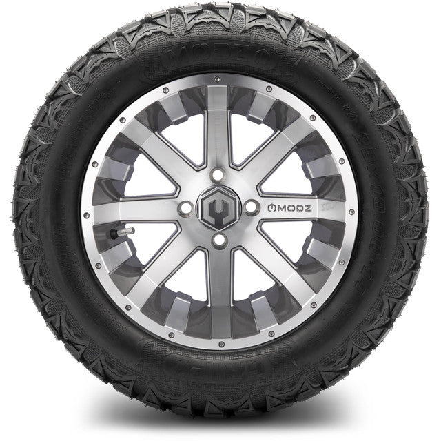 MODZ 14' Assault Machined Gunmetal - Tire and Wheel Combo