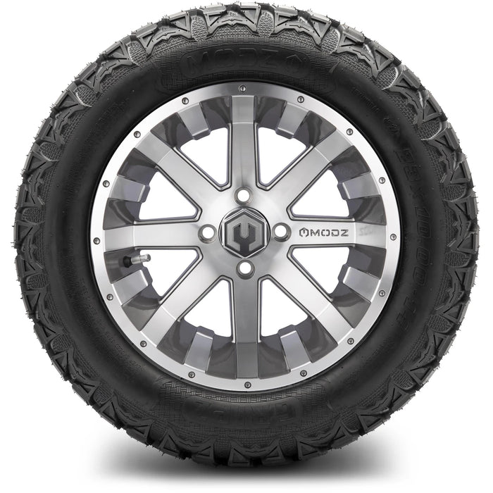 MODZ 14" Assault Machined Gunmetal Wheels & Off-Road Tires Combo