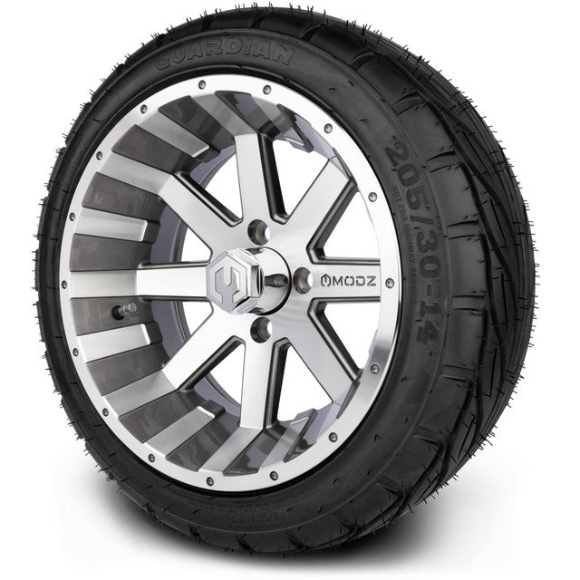 MODZ 14' Assault Machined Gunmetal - Tire and Wheel Combo
