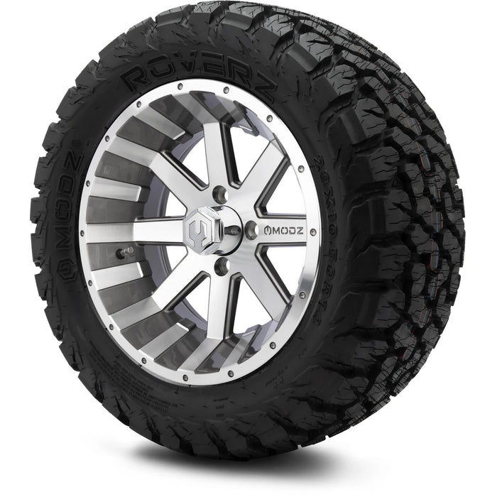 MODZ 14" Assault Machined Gunmetal Wheels & Off-Road Tires Combo