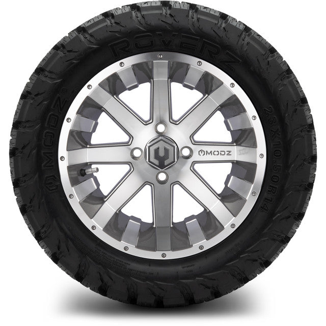 MODZ 14' Assault Machined Gunmetal - Tire and Wheel Combo