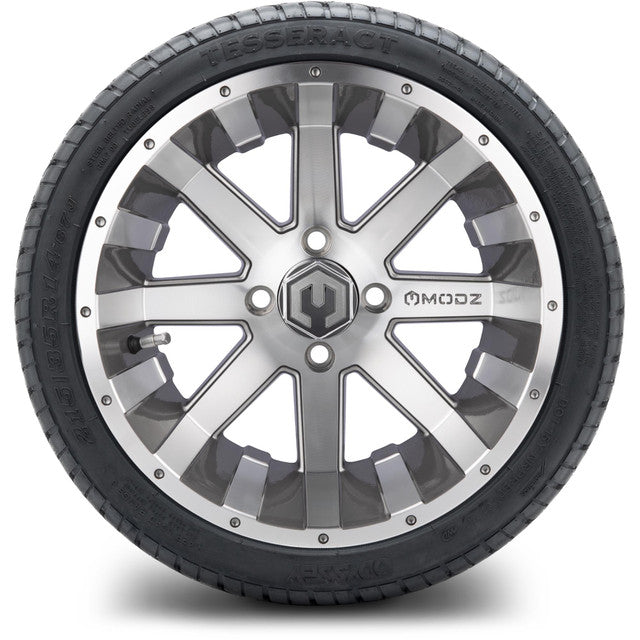 MODZ 14' Assault Machined Gunmetal - Tire and Wheel Combo
