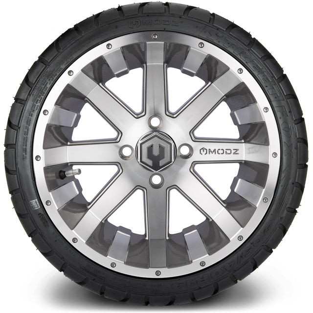 MODZ 14' Assault Machined Gunmetal - Tire and Wheel Combo