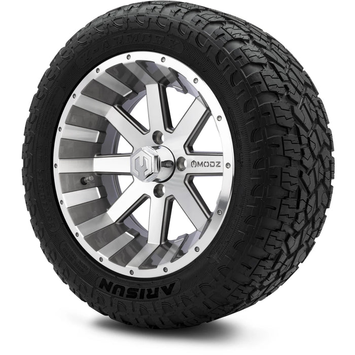 MODZ 14" Assault Machined Gunmetal Wheels & Off-Road Tires Combo
