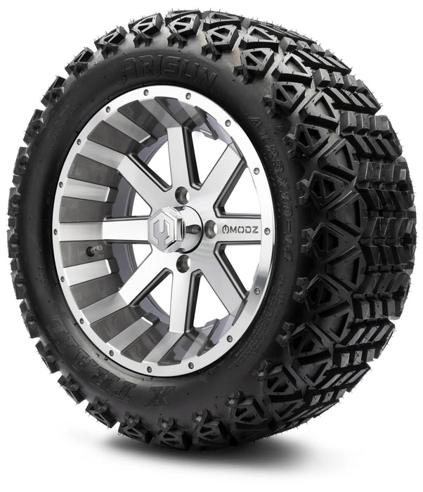 MODZ 14" Assault Machined Gunmetal Wheels & Off-Road Tires Combo
