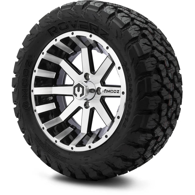 MODZ 14" Assault Machined Black Wheels & Off-Road Tires Combo