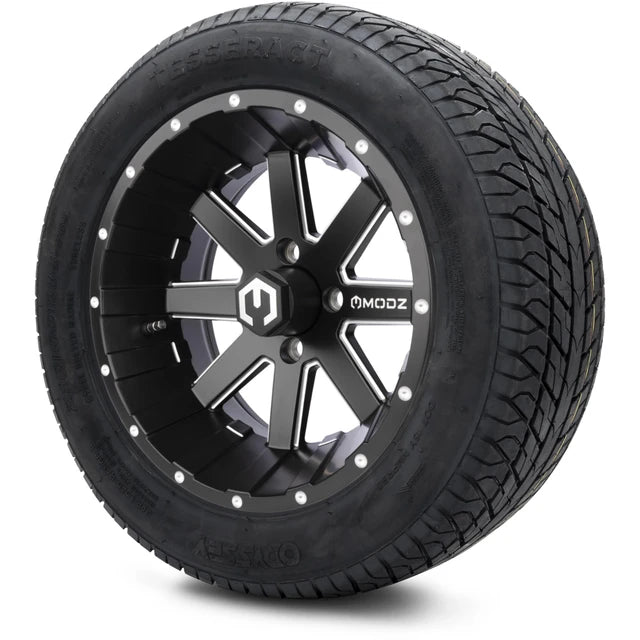 MODZ 14" Assault Matte Black with Ball Mill Wheels & Street Tires Combo