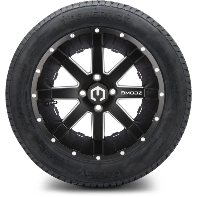 MODZ 14" Assault Matte Black with Ball Mill Wheels & Street Tires Combo