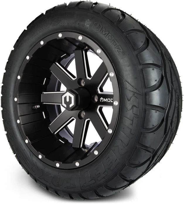 MODZ 14" Assault Matte Black with Ball Mill Wheels & Street Tires Combo