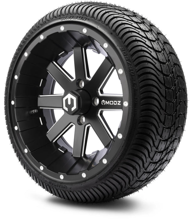 MODZ 14" Assault Matte Black with Ball Mill Wheels & Street Tires Combo