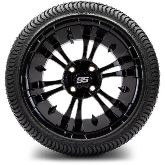 MODZ 14' Vampire Glossy Black - Tire and Wheel Combo