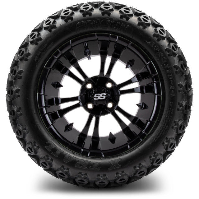 MODZ 14' Vampire Glossy Black - Tire and Wheel Combo