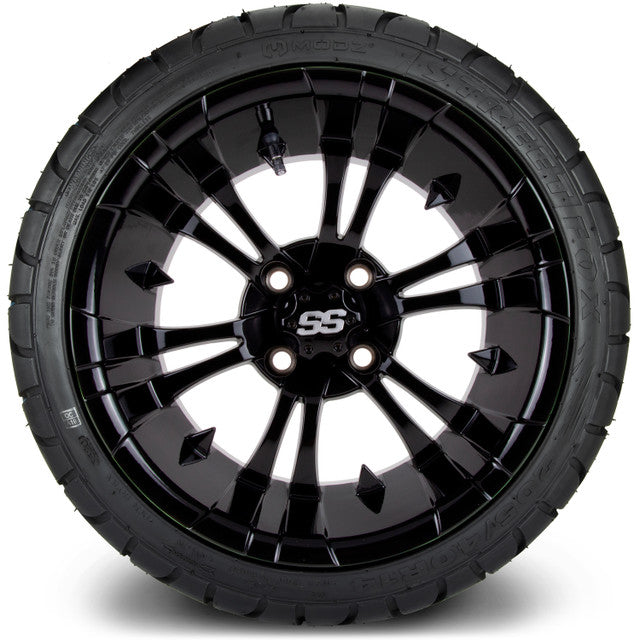 MODZ 14' Vampire Glossy Black - Tire and Wheel Combo