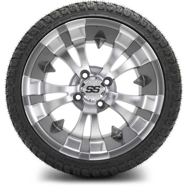 MODZ 14" Vampire Gunmetal Wheels & Street Tires Combo