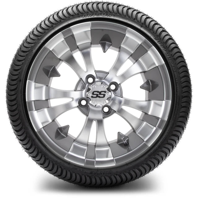 MODZ 14" Vampire Gunmetal Wheels & Street Tires Combo