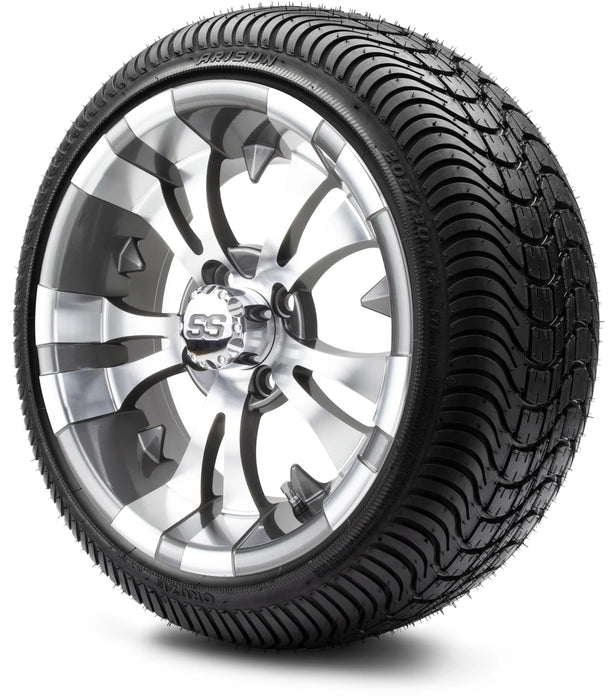 MODZ 14" Vampire Gunmetal Wheels & Street Tires Combo