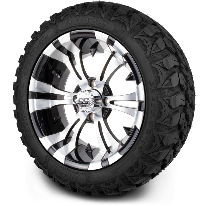 MODZ 14" Vampire Machined Black Wheels & Off-Road Tires Combo