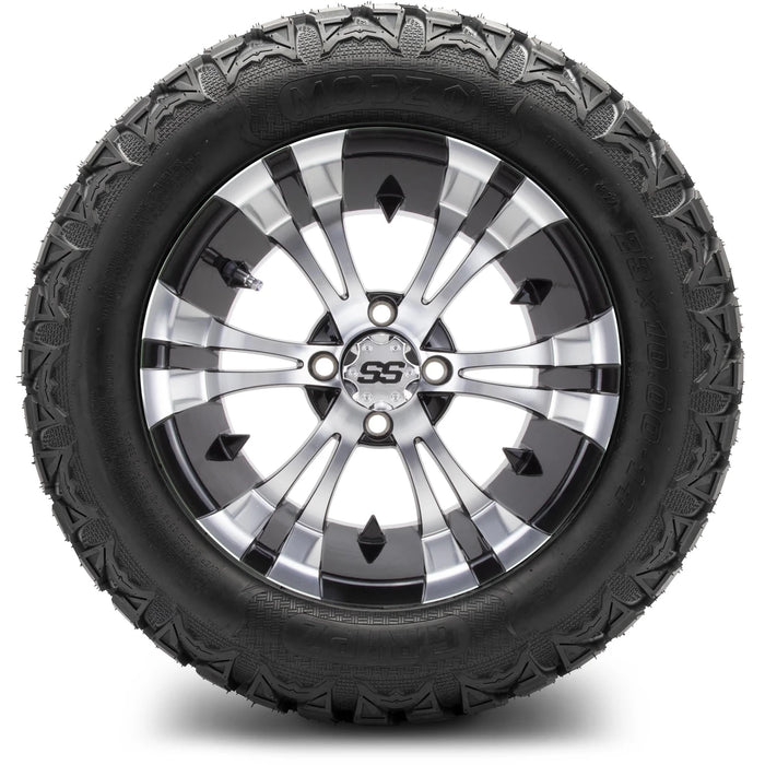 MODZ 14" Vampire Machined Black Wheels & Off-Road Tires Combo