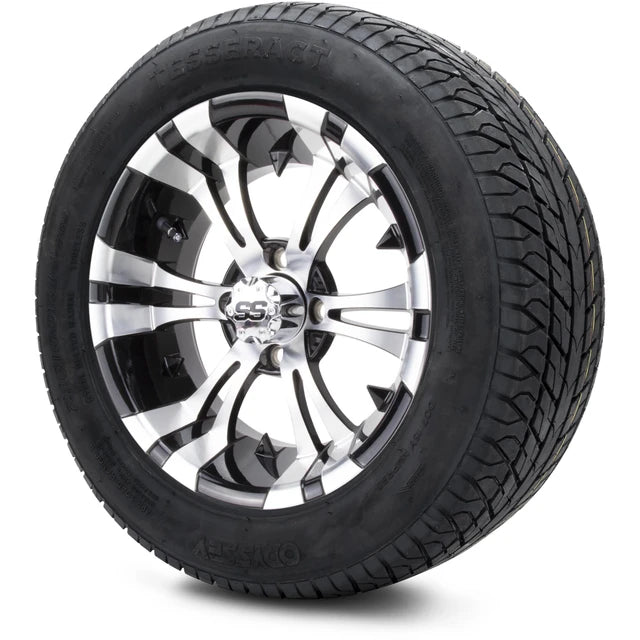 MODZ 14" Vampire Machined Black Wheels & Street Tires Combo