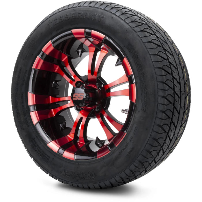 MODZ 14" Vampire Red and Black Wheels & Street Tires Combo