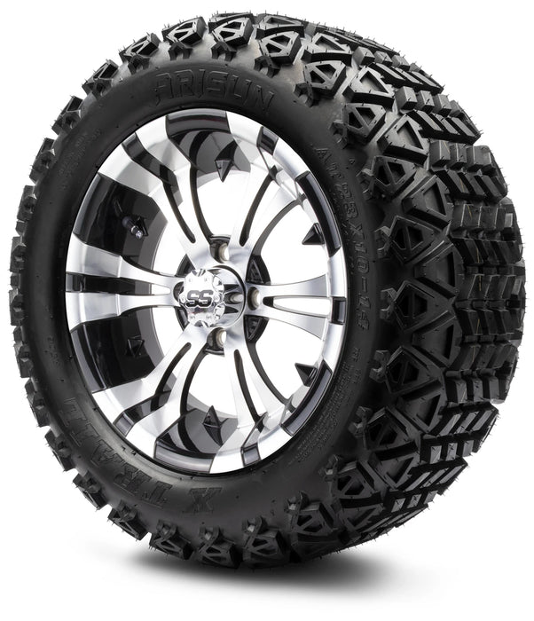 MODZ 14" Vampire Machined Black Wheels & Off-Road Tires Combo