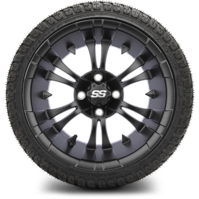 MODZ 14' Vampire Matte Black - Tire and Wheel Combo