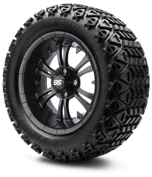 MODZ 14' Vampire Matte Black - Tire and Wheel Combo