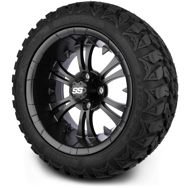 MODZ 14" Vampire Matte Black Wheels & Off-Road Tires Combo
