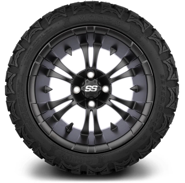 MODZ 14" Vampire Matte Black Wheels & Off-Road Tires Combo