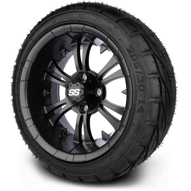 MODZ 14' Vampire Matte Black - Tire and Wheel Combo