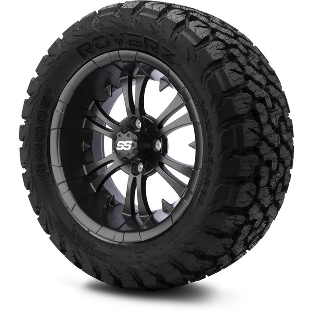 MODZ 14' Vampire Matte Black - Tire and Wheel Combo