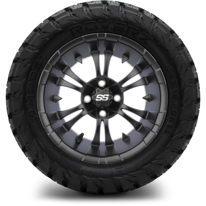 MODZ 14" Vampire Matte Black Wheels & Off-Road Tires Combo