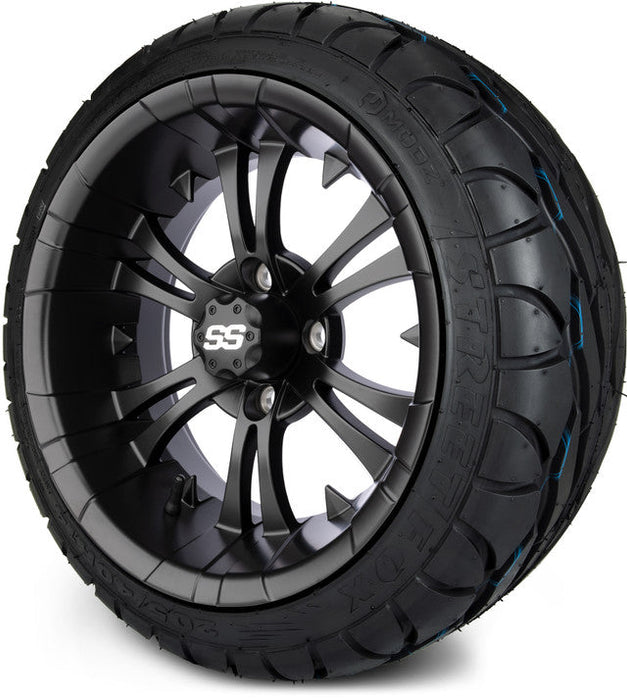 MODZ 14' Vampire Matte Black - Tire and Wheel Combo