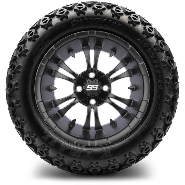 MODZ 14" Vampire Matte Black Wheels & Off-Road Tires Combo